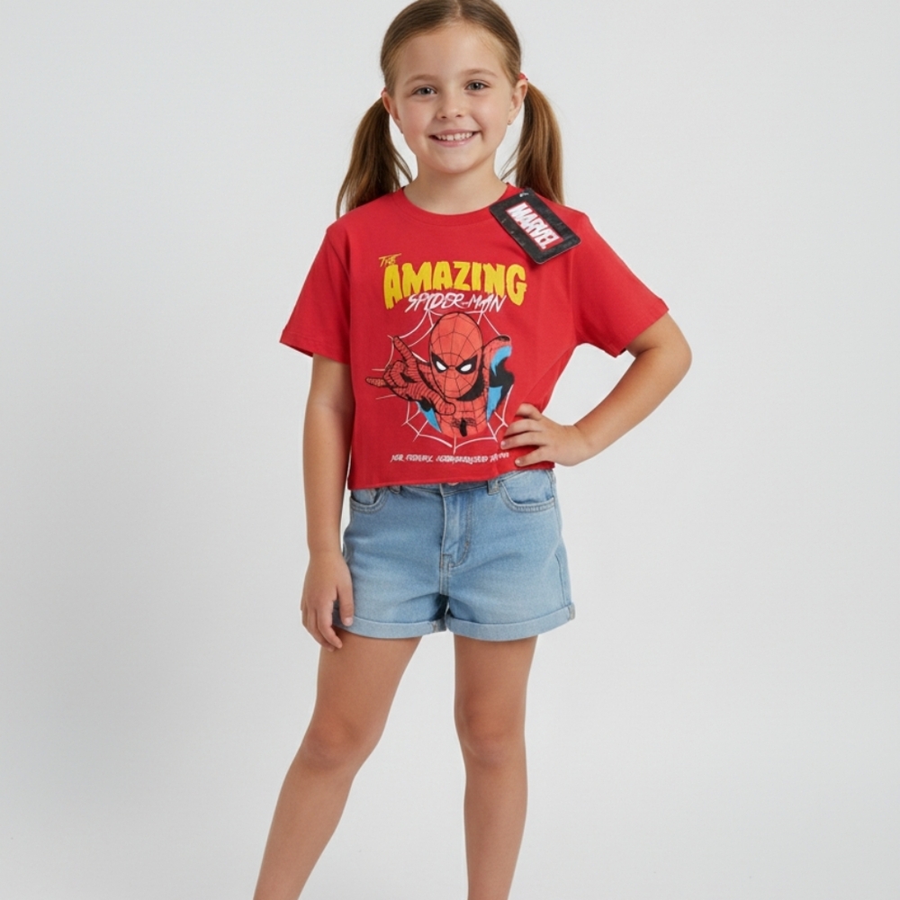 Marvel Amazing  Spider-Man Red Graphic Tee Girls Soze‎ XL